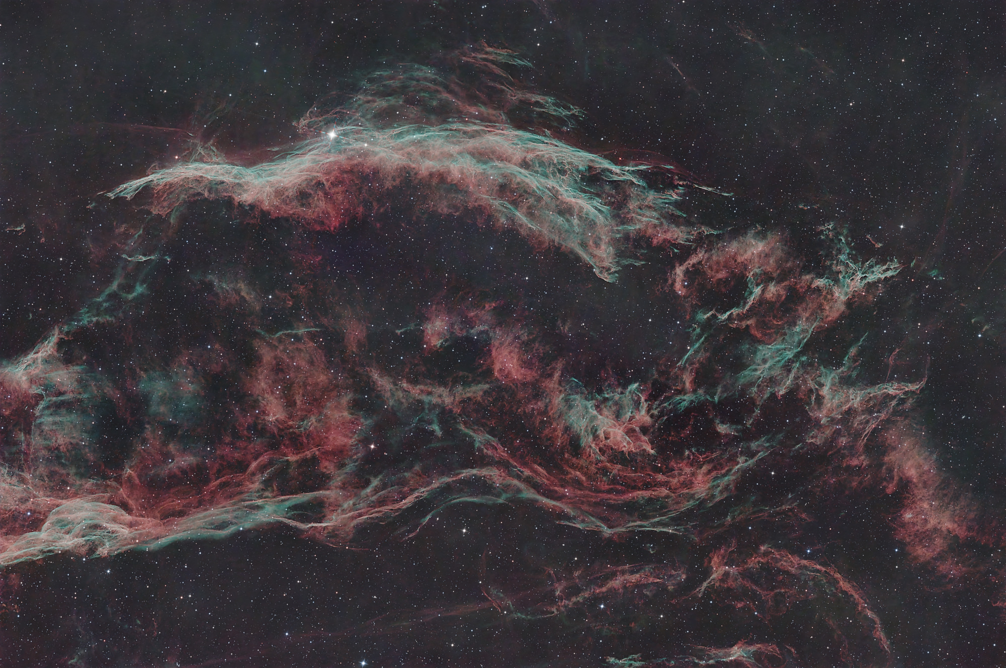 Western Veil Nebula NGC 6960, also known as the Witch's Broom, p